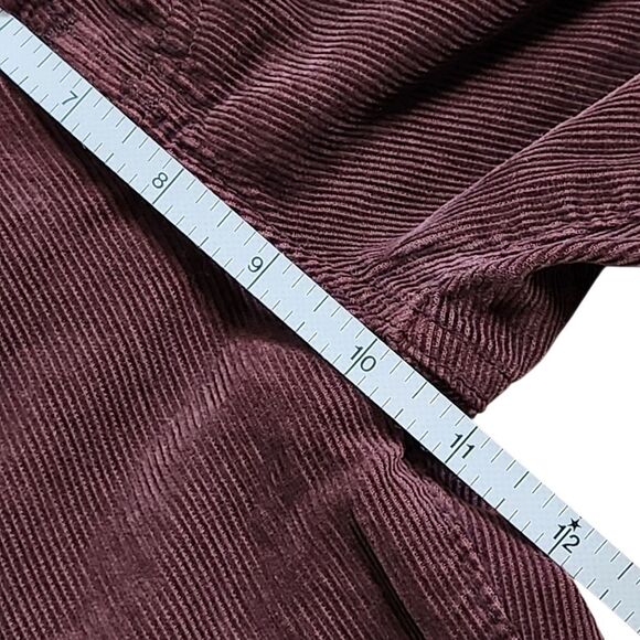 Alexa Chung for AG Jeans Burgundy Corduroy Bootcut Button Fly 5 Pocket Womens 26 - Picture 9 of 10